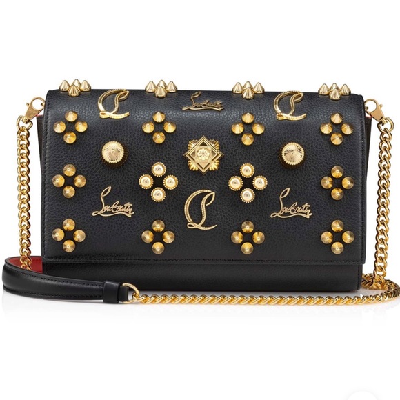 🆕😍🔥 CHRISTIAN LOUBOUTIN Paloma Loubinthesky Studs Clutch Bag - Picture 12 of 16